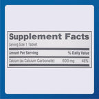Major 600mg Calcium Tablets - Calcium Supplement - 150 Count (1 Pack)
