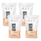 Wipe That Tush On-The-Go Flushable Wipes - 4 Packs of 30 Individually Wrapped Wipes, 120 Total - Fragrance Free - Extra Large & Soft - Hypoallergenic With Aloe & Vitamin E - Septic-Safe