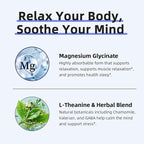 iMATCHME Magnesium Glycinate 850mg Capsules with L-Theanine, Chamomile & GABA for Sleep, Calmness, Muscle, Bone Health & Immune Support, Magnesium for Women and Men, Vegan, High-Absorption, 120 Count