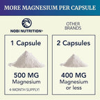 Magnesium Citrate 500 MG (120ct) for Calm & Relaxation | High Absorption Magnesium Supplement with Elemental Mag Oxide | Constipation & Digestion Support | Gluten-Free, Soy-Free | 4-Month Supply