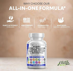 Clean Nutra Eye Vitamins with Bilberry Lutein and Zeaxanthin Supplements Lycopene 40mg Resveratrol Grape Seed Astaxanthin for Eyes - Eye Care Health Support (60 Count (Pack of 2))