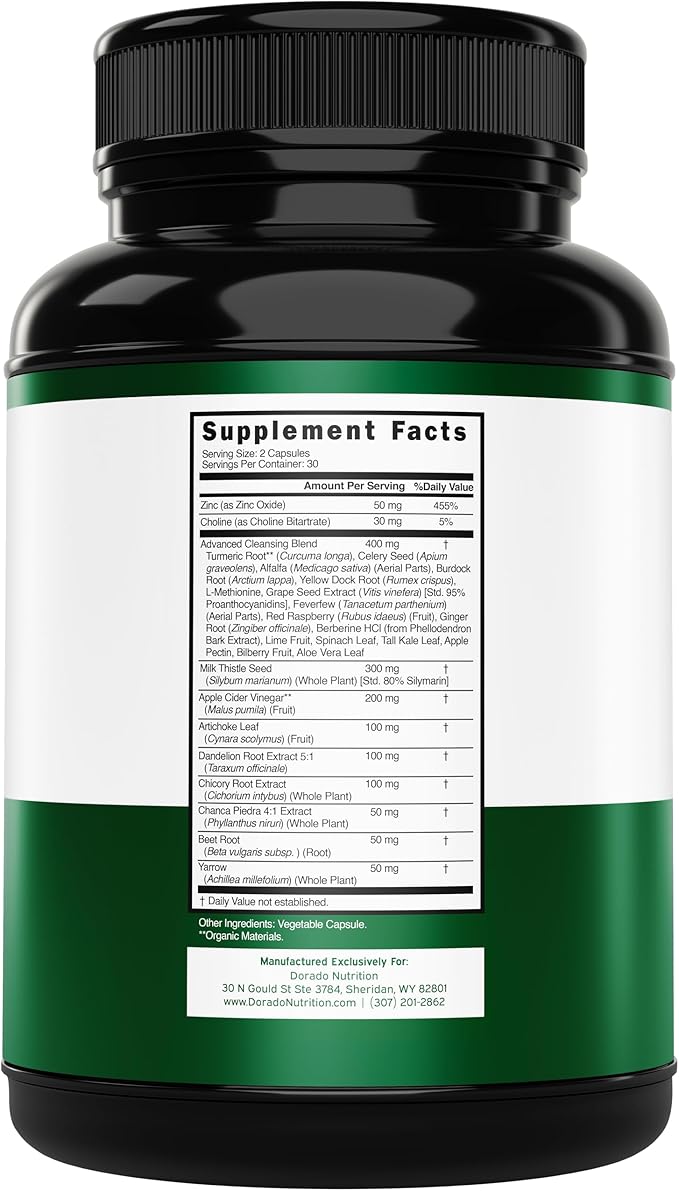 Liver Cleanse Detox & Repair (27 in 1 Formula - Milk Thistle, Dandelion Root, Turmeric, Artichoke Extract & More) - Detox Cleanse Supplement, Liver Support for Adults, Vegan - 60 Capsules (Pack of 2)