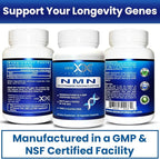 Genex Formulas NMN 250mg Supplements (4 Pack) - 99% Pure Shelf Stabilized Supplement Capsules for Increased NAD Levels & Healthy Aging, GMP Certified, 4 Month Supply