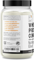 It's Just! - 100% Whey Protein Concentrate, Made in USA, Premium WPC-80, No Added Flavors or Artificial Sweeteners (2.5 Pound, Unflavored)