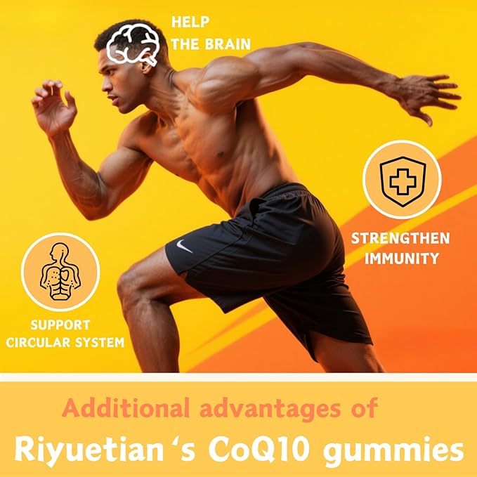 COQ10 Gummies - CoQ10 500mg + Omega-3 EPA/DHA + Magnesium Glycinate + Zinc Citrate, to Support Heart Health, Energy Production, Immune System & Mineral Absorption, 30 Servings