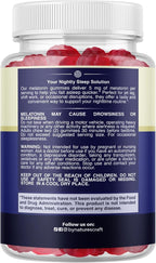 Melatonin Gummies 5mg for Peaceful Nights - Easy to Chew Sleep Gummies for Adults - Helps Support Circadian Rhythm - Delicious Strawberry Flavor - Non-Habit Forming Sleep Aid - Gelatin Free - 60 Count