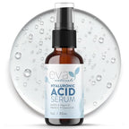 Eva Naturals Hyaluronic Acid Serum for Face – Pure Facial Gel with Natural Moisturizing Factors + HA – Anti-Aging Face Serum for Wrinkles, Fine Lines, Dry Skin, Lifted Glow – 1 oz