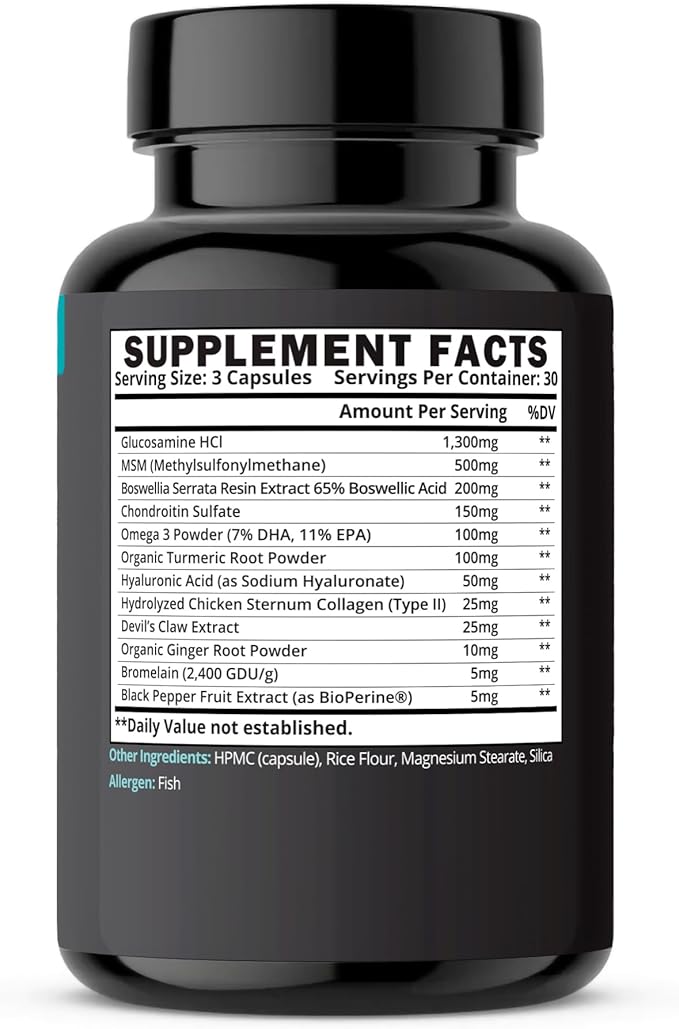 Joint Support Supplement - Joint Health Supplement with Glucosamine, Boswellia Serrata, Turmeric and Black Pepper Extract