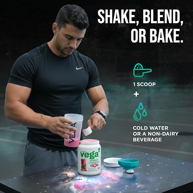 Vega Protein and Greens Protein Powder, Berry - 20g Plant Based Protein Plus Veggies, Vegan, Non GMO, Pea Protein for Women and Men, 1.2 lbs (Packaging May Vary)