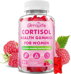 Cortisol Gummies for Women, Cortisol Supplements Gummies with Magnesium Ashwagandha Rhodiola Rosea and L-theanine Complex for Relaxation and Focus, Zzz Support, Raspberry Flavor, 60 Count