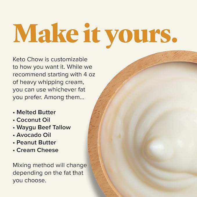 Keto Chow Pumpkin Spice Caramel | Keto Meal Replacement Shake | Nutritionally Complete | Low Carb | Delicious Easy Meal Substitute | You Choose The Fat | Single Meal Sample