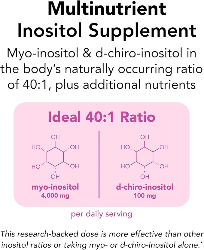 Theralogix Ovasitol Plus Canister Metabolic Health Supplement - Myo-Inositol & D-Chiro Inositol+Chromium Picolinate+Alpha-lactalbumin & Vitamin D