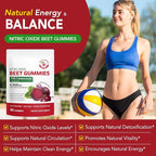 Beet Root Gummies,180 Heart Health Chews for Blood Pressure Support Supplements,Red Beets Supplements with Beetroot, Grape Seed, Coq10,B Vitamins,Vegan, Non-GMO,90 Beet Chews