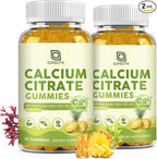 Calcium Citrate Gummies for Women, 1200mg Calcium Citrate Magnesium with Vitamin C D3 K2, Absorption Calcium Supplements for Bone, Muscle, Immune, Sugar Free (120Count)