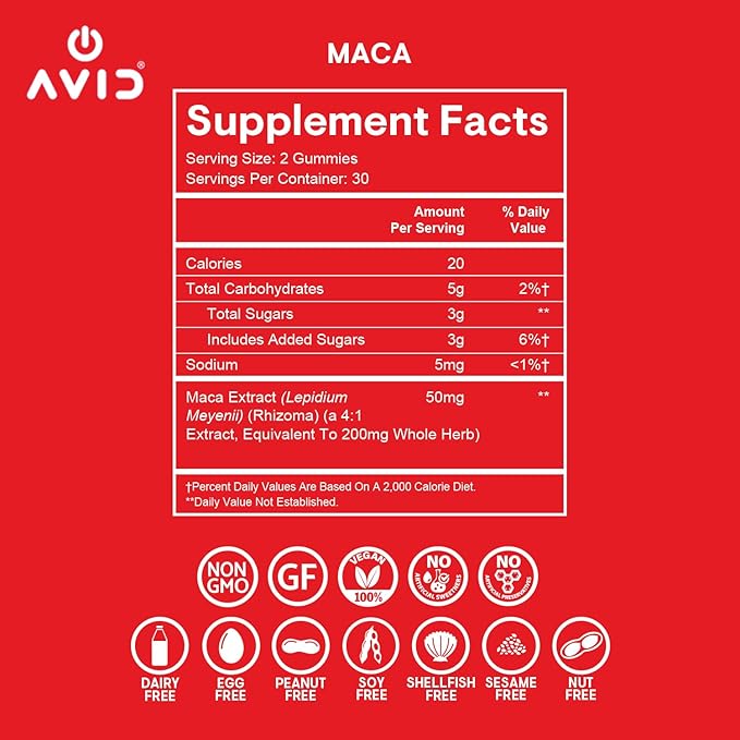 Playboy - Maca Root Gummies for Women and Men (60 Count - Peach Flavored) - Boost Sexual Vitality, Libido, Fertility - Supplement - 100% Natural, Vegan Non GMO - 4:1 Extract Maca Peruana