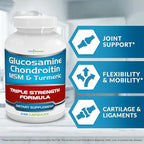 VitaBreeze Glucosamine Chondroitin, MSM & Turmeric Dietary Supplement - 248 Capsules