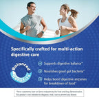 Florastor Prebiotic and Probiotic Gummies, Digestive and Metabolic Support Probiotic Blend for Multi-Action Digestive Health Care, with Vitamin B12, 56 Gummies
