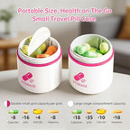 Keychain Pill Holder, Small Pill Box Case Container Organizer for Purse, Pink Pill Organizer, Silicone Seal Moisture Proof Mini Pill Bottle for Outdoor Camping Travel Jewelry（Pink）