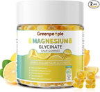 GREENPEOPLE Magnesium Glycinate Gummies 400mg - Sugar Free Magnesium Supplement with Magnesio Citrate, Vitamin D, and B6 for Calm Support & Sleep for Adults - High Absorption - Lemon Gummies