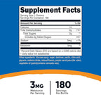 Nutricost Melatonin 3mg, 180 Gummies, Strawberry Flavored - Gluten Free, Non-GMO, No Corn Syrup