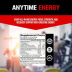 Evlution Nutrition Creatine Energy - Supports Muscle Growth, Boosts Energy, Endurance & Cognition - 5g Pure Creatine Monohydrate Per Serving - B + C Vitamin Complex - 30 Servings - Fruit Punch