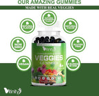 VITINITY Super Greens Multivitamin Gummies | Made with 30 Real Superfood Veggies, Herbs, Fruit for Adults & Kids to Boost Immunity, Skin & Gut Health | Non-GMO, Gluten-Free & Sugar-Free 30-Day Supply