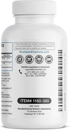 Bronson Melatonin 5mg Fast Dissolve Orange Flavor Tablets with Vitamin B6 - Promotes Relaxation, 360 Vegetarian Chewable Lozenges
