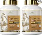 Turmeric Curcumin Supplement 1,500mg, 95% Standardized Curcuminoid with Ginger, MCT Oil, & Black Pepper for Better Absorption, for Antioxidant & Joint Support, 240 Capsules