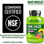 NATURELO One Daily Multivitamin for Women 50+ (Iron Free) - Menopause Support for Women Over 50 - Whole Food Supplement - Non-GMO - No Soy - 120 Capsules - 4 Month Supply