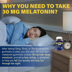 Melatonin Gummies 30mg for Adults: Maximum Strength Melatonin Supplement with L-Theanine, Ashwagandha, MSM, Vitamin D3 & Zinc - Non-Habit Forming, Natural Mixed Berry Flavor 60 Count (Pack of 2)