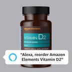 Amazon Elements Vitamin D2 2000 IU, Vegan, Supports Strong Bones and Immune Health, 2 Month Supply (Packaging May Vary), 65 Capsules (Pack of 2)