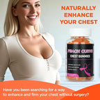Aromlife Chest Gummies for Enhance Confidence, Bear Shaped Chest Gummies with Herbal Ingredients, 60 Count, Peach Flavor Natural BBL Gummy for Women and Men