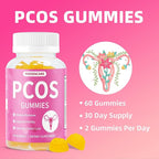 PCOS Multivitamin Gummies for Women Hormone Balance, Inositol Vitamins for Healthy Menstrual Cycle, Menopause and Mood Support, Fertility & Ovulation Reproductive Health Gummy 60 Count