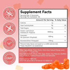 3000MG Mullein Gummies, Extra Strength Mullein Leaf Extract with Quercetin, Bromelain for Lung Detox & Immune Support, Mango Flavor, 60 Count