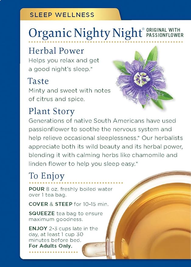 Traditional Medicinals Organic Nighty Night Tea, 16 Tea Bags