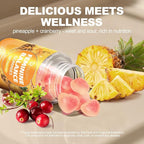 Premium Feminine Balance Gummies – 2 Pack, Probiotic + Enzyme Blend for Digestive, Hormone & PH Balance, Pineapple Flavor, 120 Gummies
