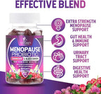 Menopause Supplement Gummies - 3 Billion CFU Per Serving Women's Probiotics - Advanced Menopause Relief Formula for Women with Black Cohosh - Mild Hot Flashes & Night Sweats Support - 60 Gummies