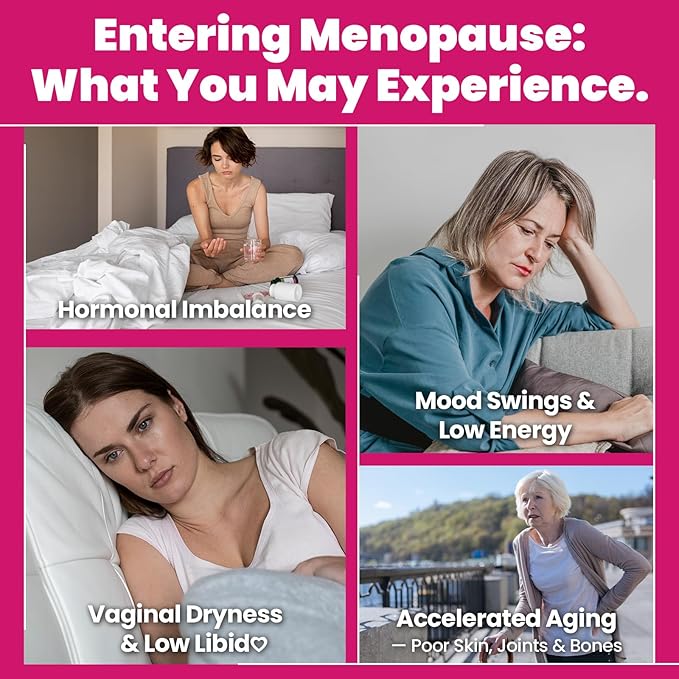 Menopause Supplements for Women, 10-in-1 Hormone Balance for Women, with Red Clover, Korean Ginseng, Shatavari - Menopause & Libisoothe Powder for Desire, Hot Flashes, Night Sweats & Mood - 5.3 Oz