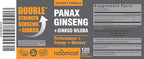 NooMost Authentic Korean Red Panax Ginseng + Ginkgo Biloba, 120 Vegan Capsules, Ginseng Root Extract Powder 1000mg (10% Ginsenosides) + Gingko Biloba 60mg, Energy and Focus Pills for Men and Women