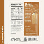 Keto Chow Chocolate Toffee - Keto Meal Replacement Shake Powder - Nutritionally Complete - Low Carb - Delicious Easy Meal Substitute - Protein Rich You Choose The Fat - Single Meal Sample