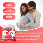 90 Count | Iron Supplement for Women, Men & Kids, Iron Gummies for Iron Deficiency & Anemia with Vitamin C B6 B12,Folate-Iron Supplement Support Bl♡♡d Oxygen & Energy Boost, Vegan,Non-GMO &Gluten Free