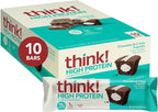 think! Protein Bars, High Protein Snacks, Gluten Free, Kosher Friendly, Sweet Treat, Chocolate & Creme Cupcake, 10 Count (Packaging May Vary)
