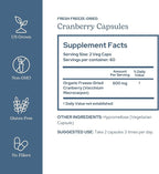 Eclectic Herb - Premium Freeze Dried Cranberry Capsules | Urinary Tract Support | Cranberry Supplement for Urinary Tract Health | US-Grown, Organic, Non-GMO, Gluten Free, Vegan (120 CT | 300 mg)