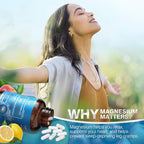 ASSR Triple Magnesium Complex – 300mg Magnesium Supplement with Glycinate, Malate & Citrate – Supports Relaxation, Muscle & Nerve Function – High Absorption, Vegan, Non-GMO, 120 Capsules