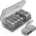 AUVON XL Weekly Pill Organizer 2 Times a Day, Pill Box 7 Day with One-Side Large Openings for Easy to Use, Gray AM PM Pill Case for Medication, Vitamins, Fish Oils, Supplements