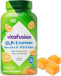 Vitafusion GLP-1 Support Fiber Plus Vitamins D, B12 and Folate Gummy Vitamins, Citrus Flavor, Sugar Free, 90 Count, 30 Day Supply