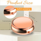 WLLHYF Pill Box Cute Small Pill Box for Purse & Pocket Medicine Organizer Travel Pillbox Waterproof Pill Case Metal Pill Container Holder for Vitamins, Fish Oil, Supplements (Rosegold)