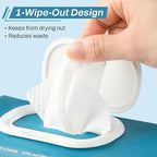 720 Count (12 Packs of 60) Wipes for Adults, 8" x 12" Extra Large Wet Wipes for Incontinence & Cleansing, Disposable Body Shower & Bath Wipes for Elderly Bathing No-Rinse - Vitamin E & Aloe