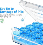 Zoksi Monthly Pill Organizer 1 Times a Day, 30 Day Pill Box Organizer,One Month Pill Case for Travel, 31 Day Daily Medcine Container for Vitamins, Supplement & Medication