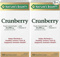 Nature's Bounty Cranberry Dietary Supplement, Supports Urinary Tract and Immune Health, Softgels, 25,200 Mg, 60 Ct (Pack of 2)